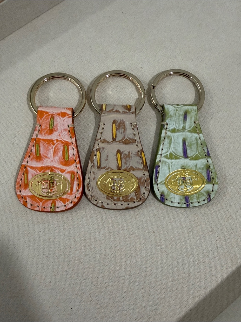 Vintage Dooney & Bourke Croco Keychains - Set Of 3